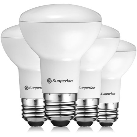 SUNPERIAN BR20 LED Flood Light Bulbs 6W (50W Equivalent) 550LM Dimmable E26 Base 4-Pack SP34004-4PK